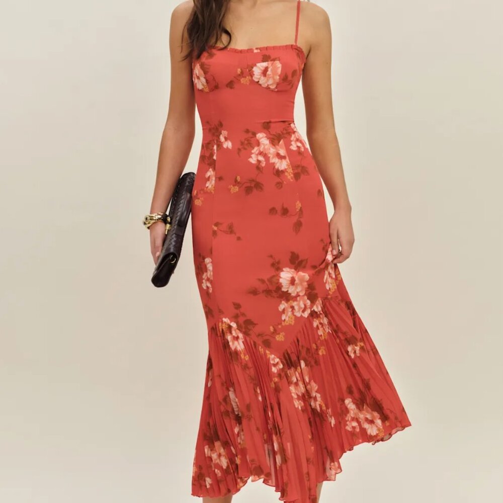 Reformation Aiko Dress Orange - Size 10